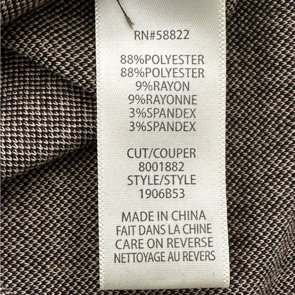 NWT Max Studio Brown Double Knit Houndstooth Bubble Sleeve Dress - Small - Picture 9 of 9